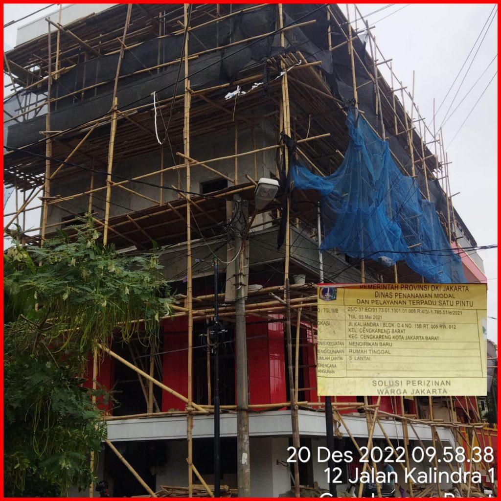 Bangunan 5 Lantai Gunakan IMB Rumah Tinggal 3 Lantai di Perum Taman Kencana, Jln. Kaliandra I,Blok.C4,No.15 B