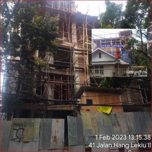 Bangunan 4 Lantai Gunakan IMB 2 Lantai inzet: Tampak samping