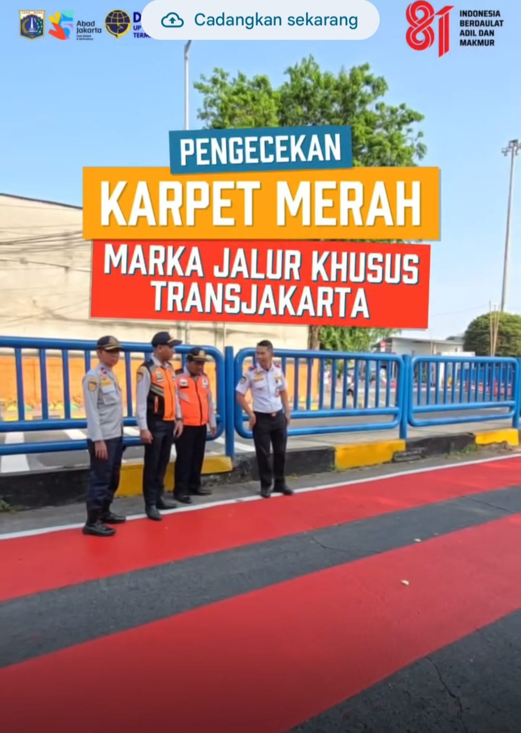 Karpet Merah Terminal Kalideres Karpet Merah Marka Jalan khusus Trans Jakarta
