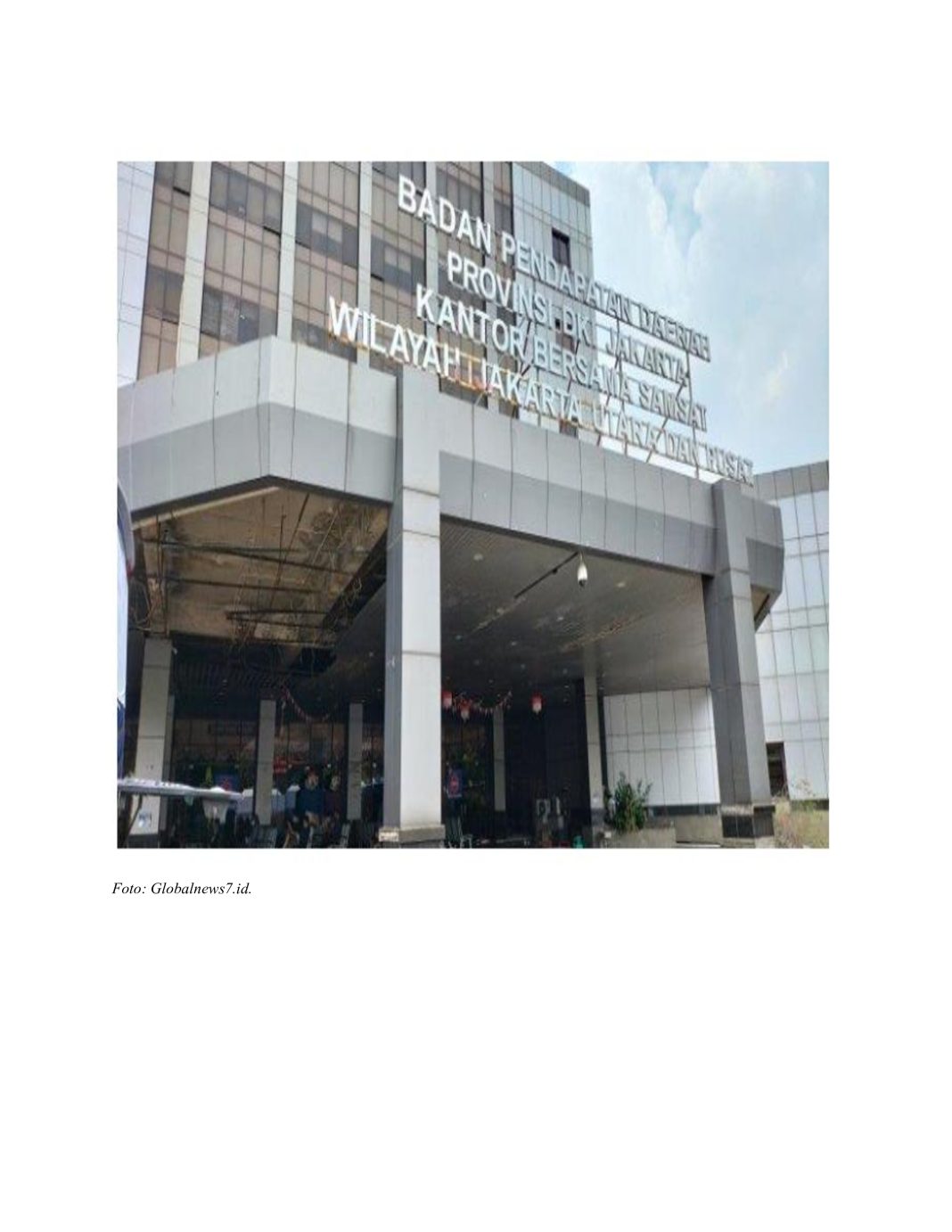 Gedung Samsat Jakarta Utara. Foto: globalnews7.id